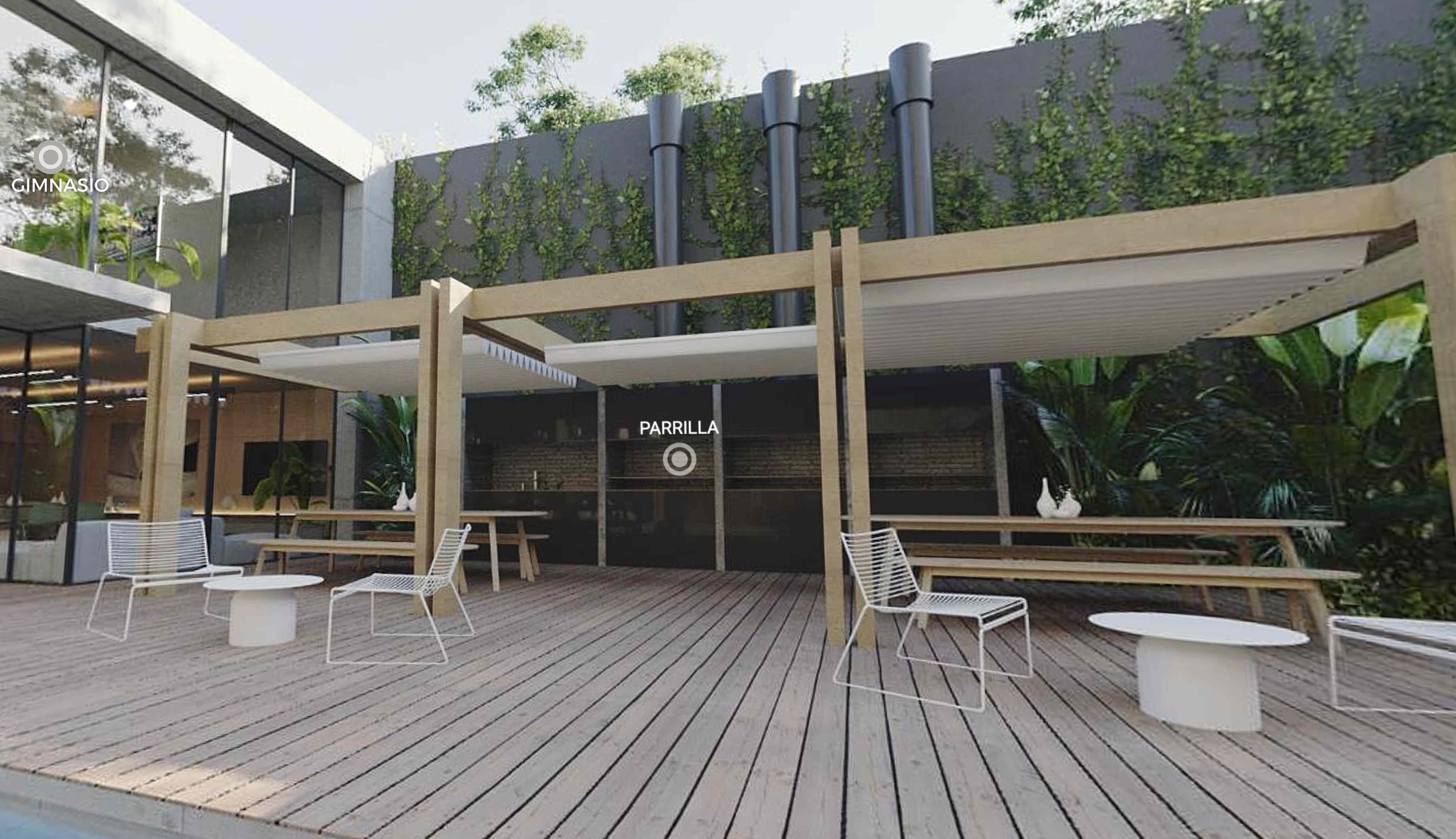 Área de parrilla y deck